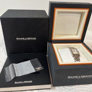 Baume & Mercier Women's Hampton Large Watch Silver & MOP Dial w/Diamond Indexes